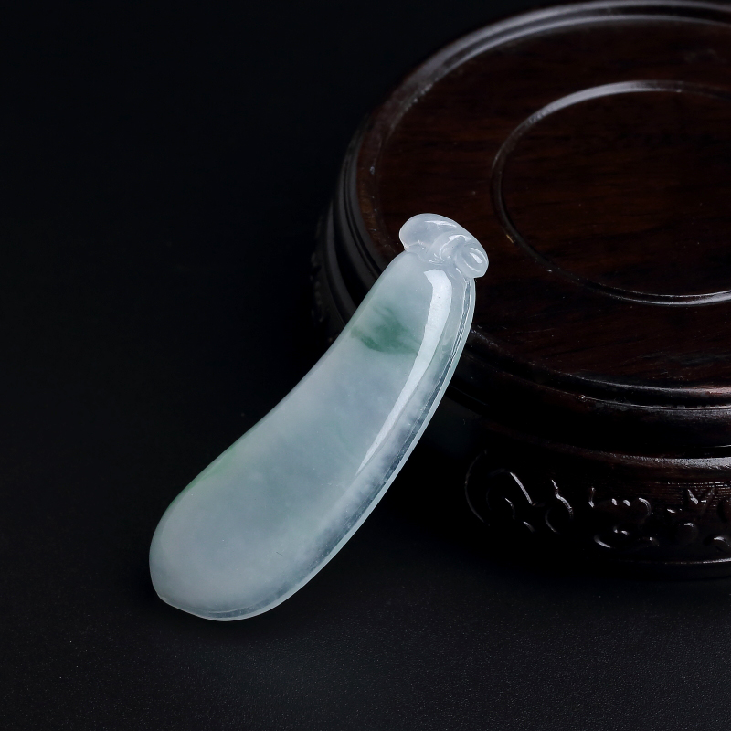 缅甸糯种飘花翡翠福瓜吊坠-红掌柜