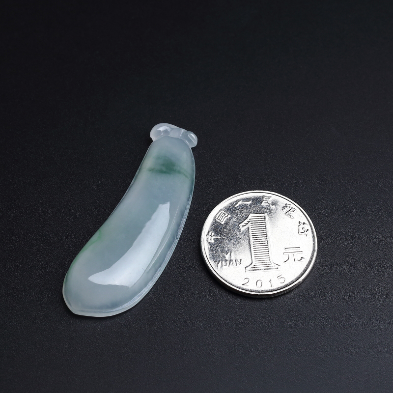 糯种飘花翡翠福瓜吊坠-红掌柜