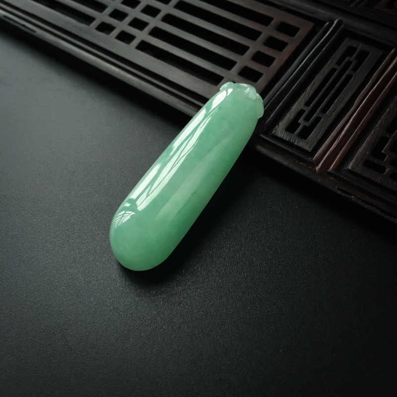 缅甸糯种苹果绿翡翠福瓜吊坠-红掌柜