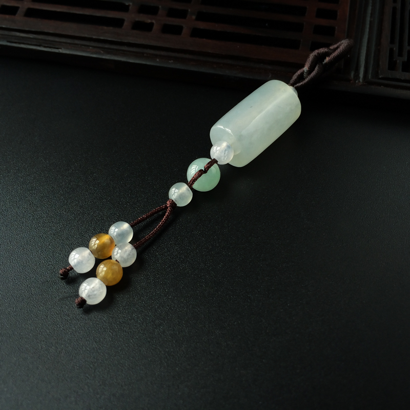 缅甸天然糯冰种翡翠吊坠-红掌柜