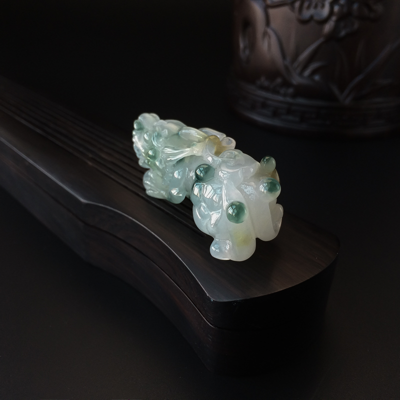 飘花飘黄翡翡翠貔貅吊坠 - 红掌柜