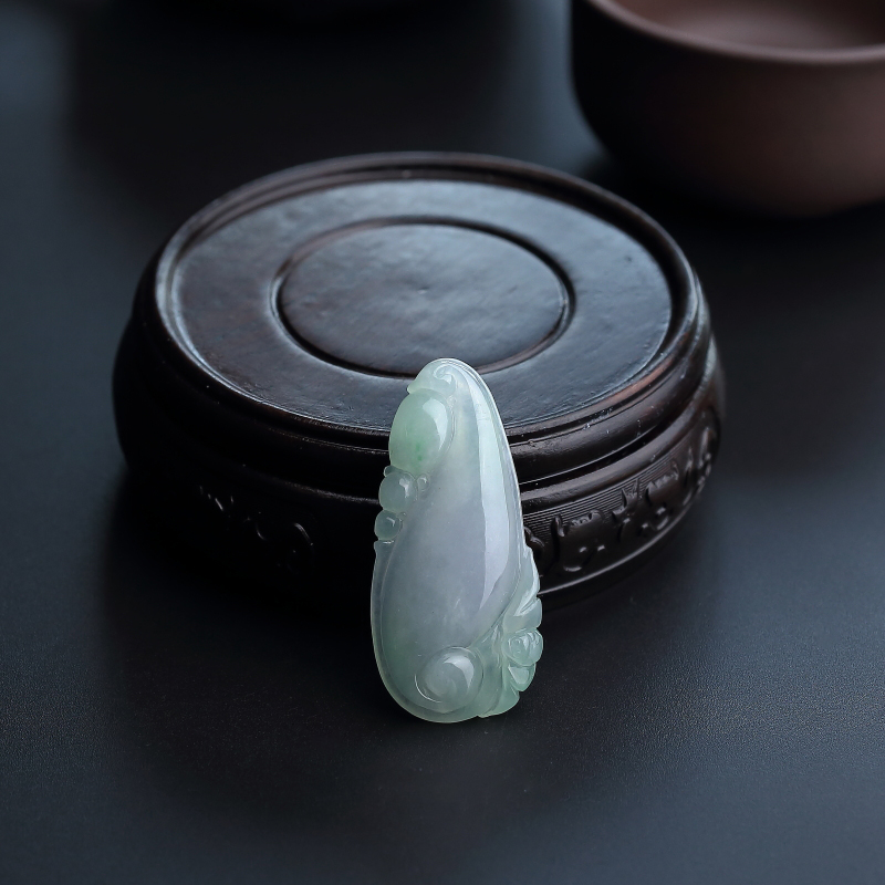 缅甸A货天然糯种春带彩福瓜吊坠 - 红掌柜