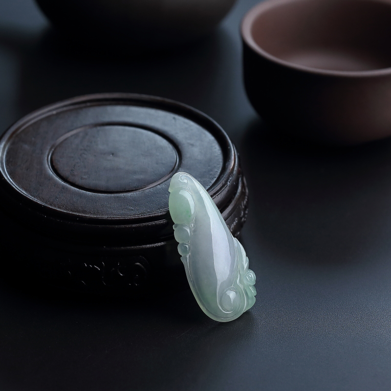 A货天然糯种春带彩福瓜吊坠 - 红掌柜