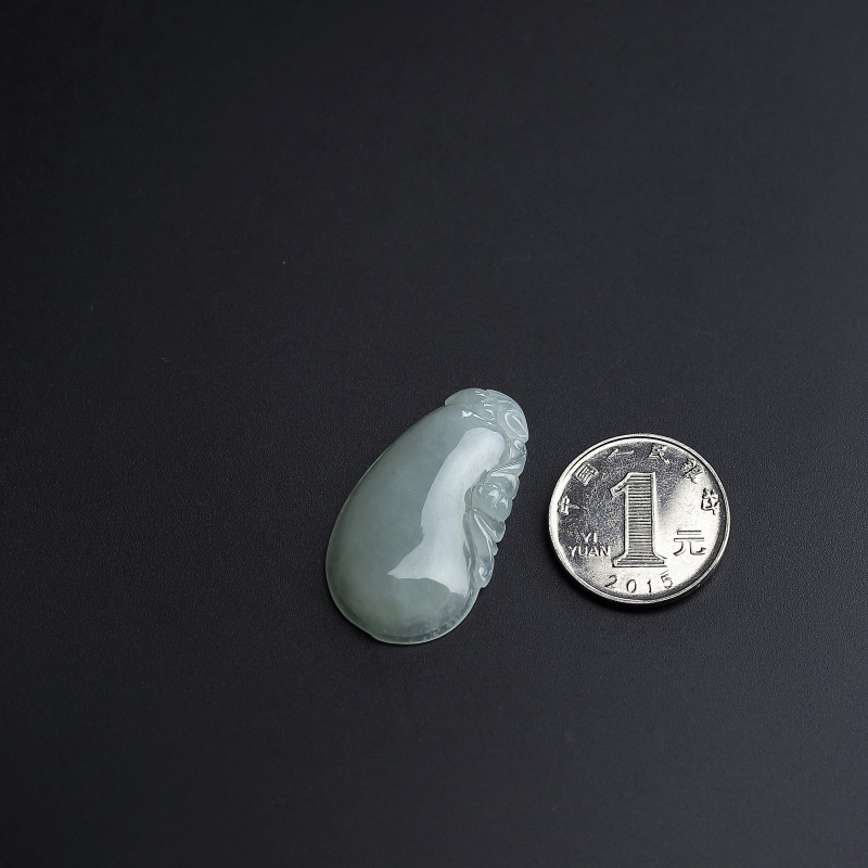 糯种翡翠吊坠-红掌柜