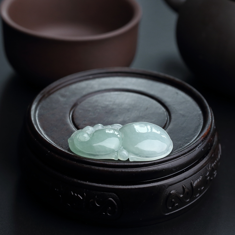 糯种浅绿翡翠葫芦-红掌柜