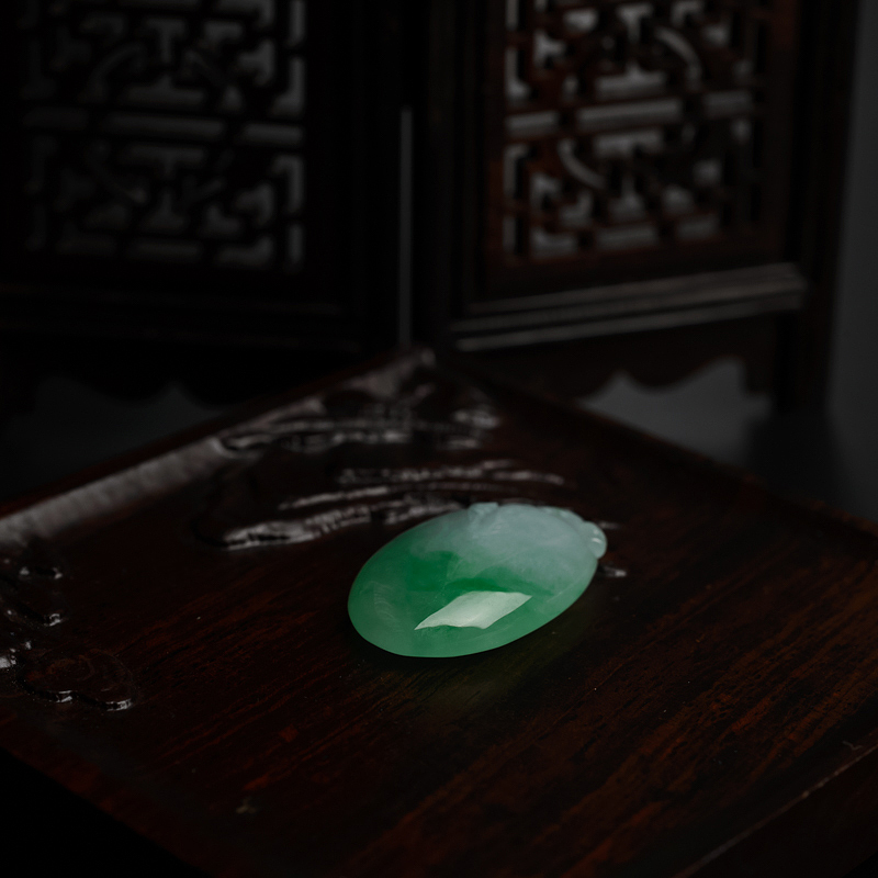 飘绿翡翠福瓜吊坠 - 红掌柜