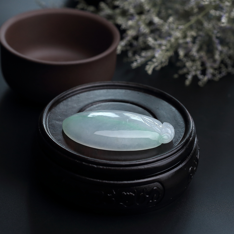 飘绿翡翠福瓜吊坠 - 红掌柜