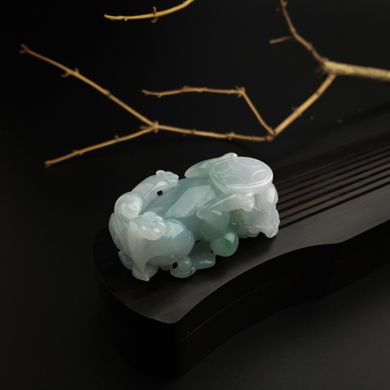 糯种翡翠貔貅-红掌柜