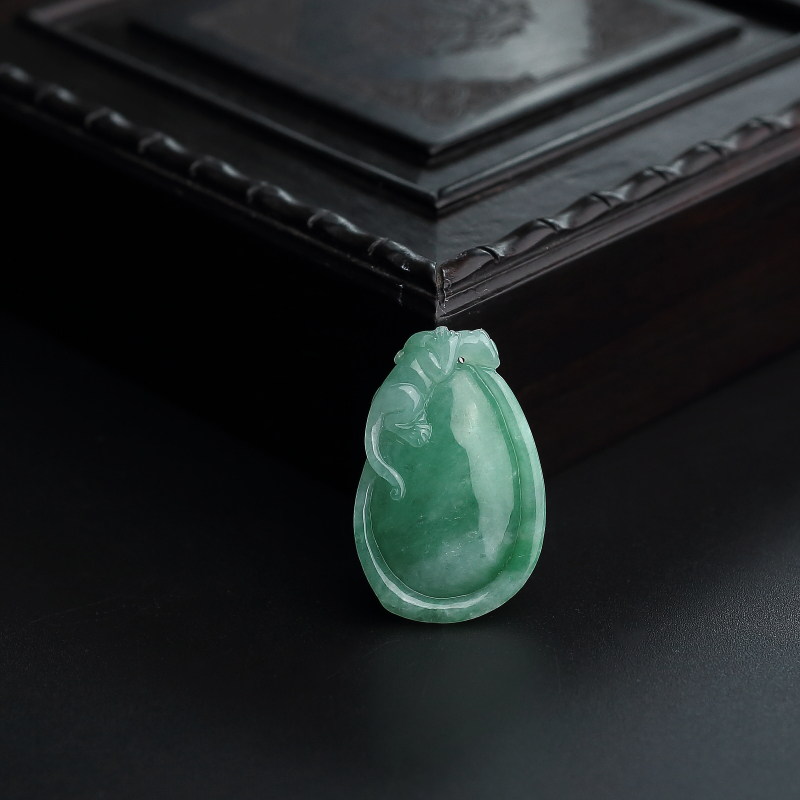 苹果绿翡翠福瓜吊坠 - 红掌柜