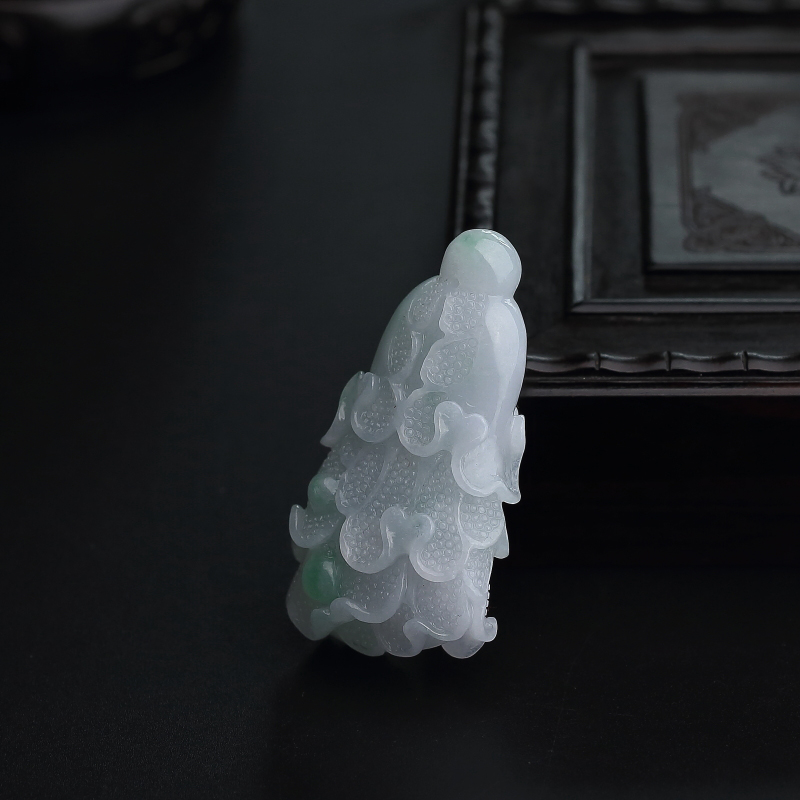 翡翠白菜吊坠-红掌柜