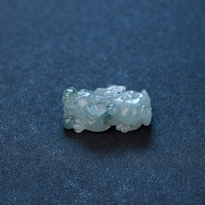 缅甸天然冰糯种飘花翡翠吊坠 - 红掌柜