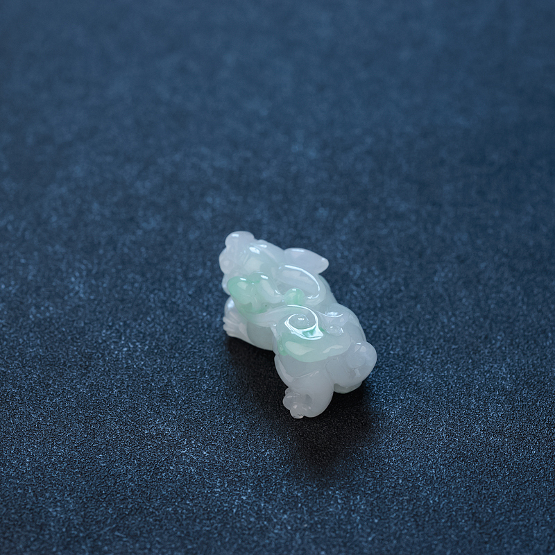 缅甸天然糯种翡翠貔貅吊坠 - 红掌柜