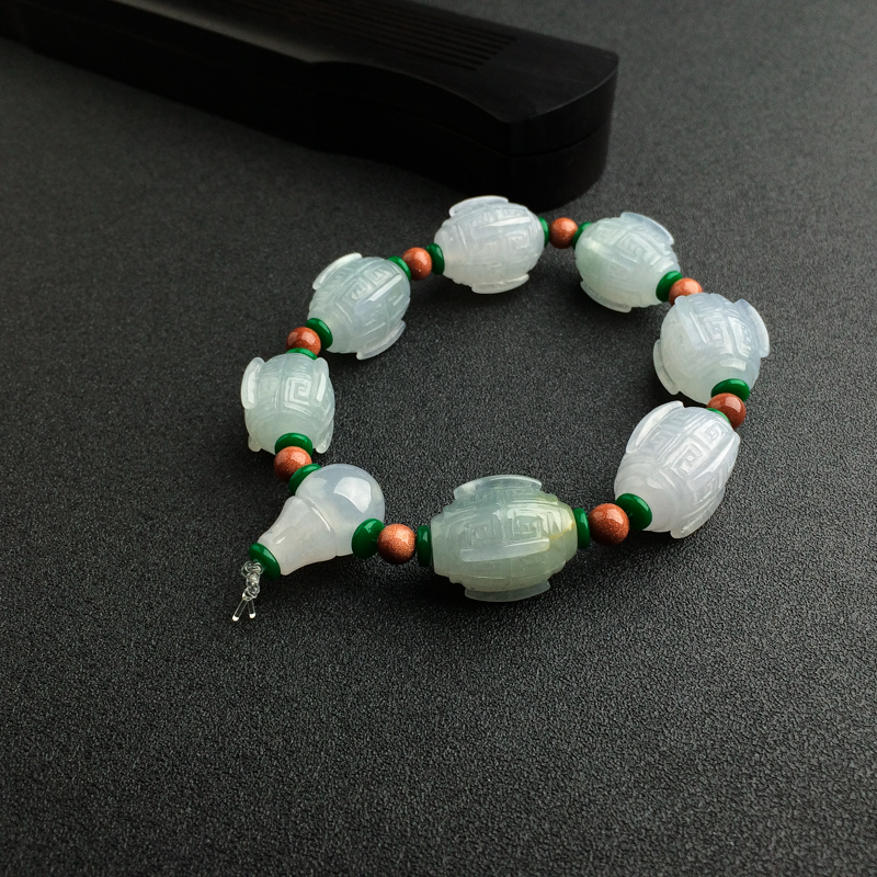 淡绿翡翠手串 - 红掌柜