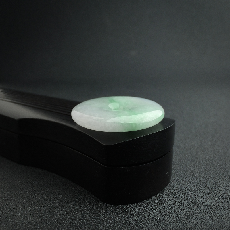 缅甸糯种飘绿翡翠平安扣吊坠 - 红掌柜