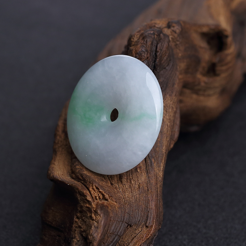 飘翠翡翠平安扣吊坠-红掌柜