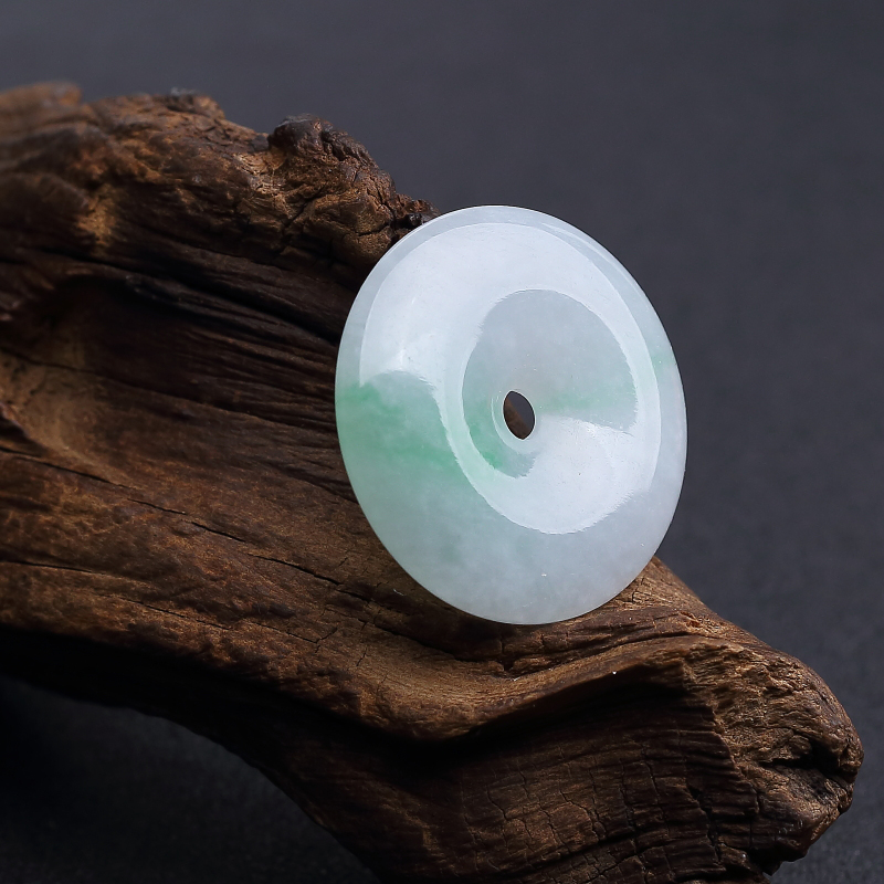 糯种翡翠平安扣吊坠-红掌柜