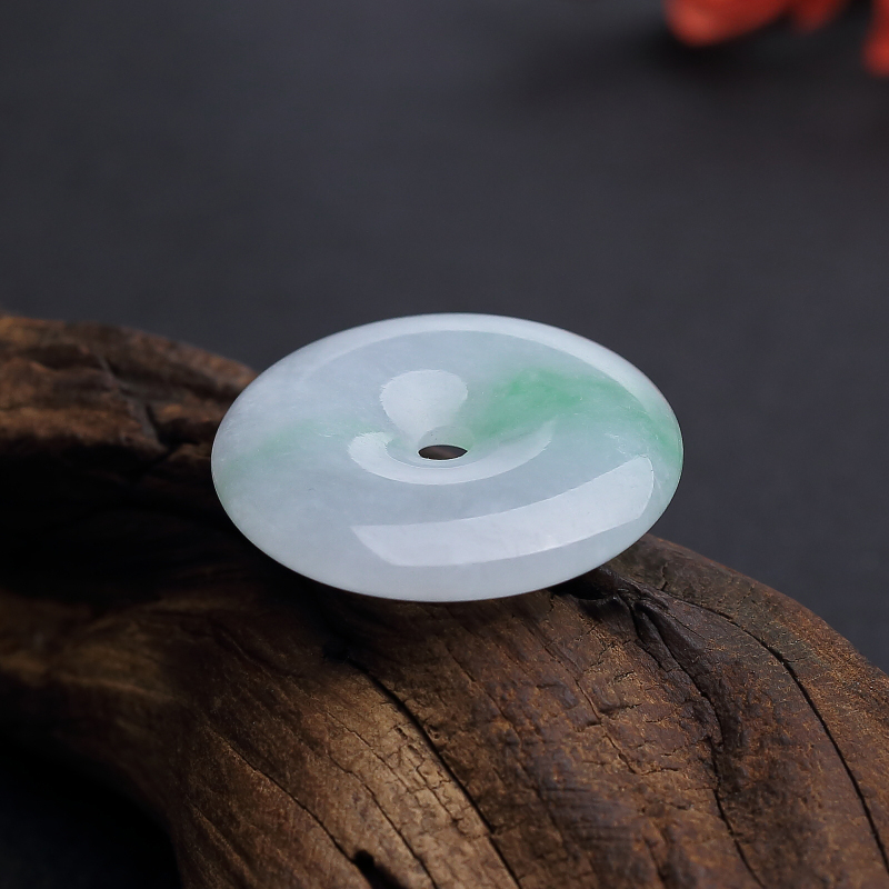 糯种翡翠平安扣-红掌柜