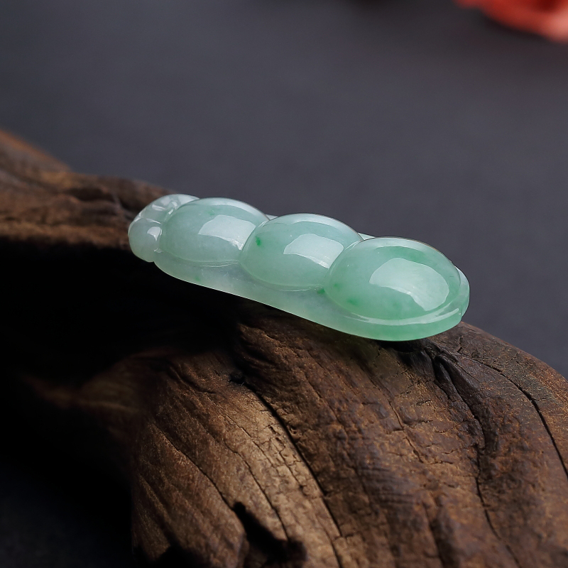 糯种翡翠福豆-红掌柜