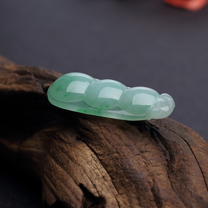 糯种飘翠翡翠福豆-红掌柜