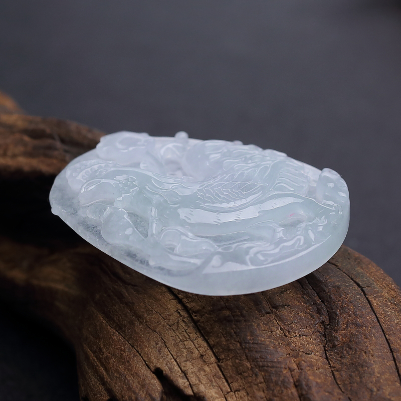 糯种翡翠鸡牌-红掌柜