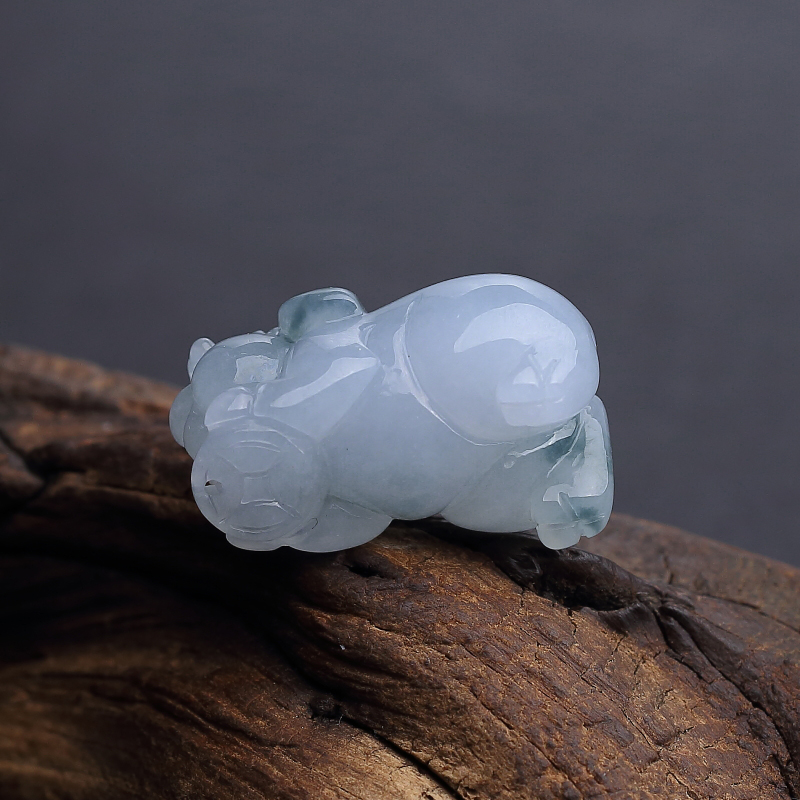 翡翠小猪吊坠-红掌柜