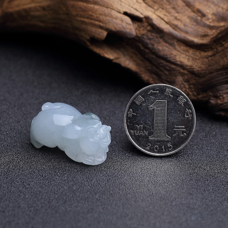 缅甸翡翠小猪吊坠-红掌柜