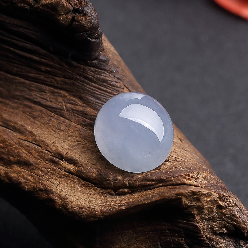 糯种翡翠戒面-红掌柜