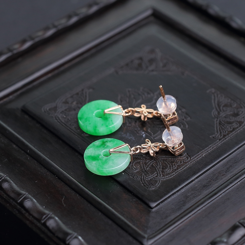 翡翠耳坠-红掌柜