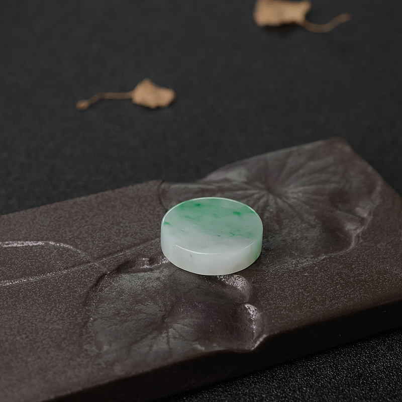 天然翡翠戒面-红掌柜