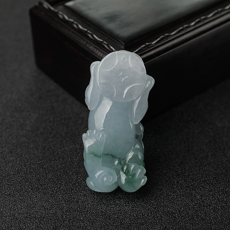 糯种飘花翡翠吊坠-红掌柜