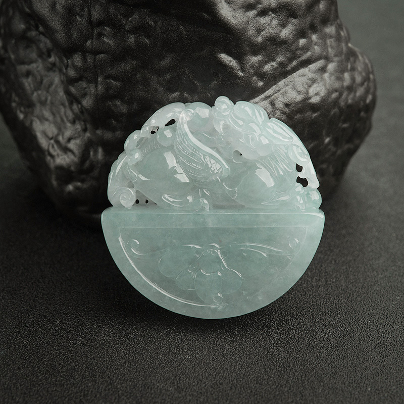 糯冰种貔貅吊坠-红掌柜