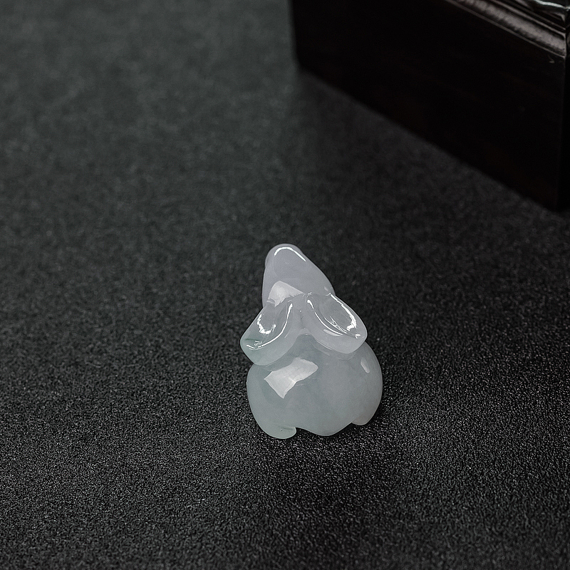 缅甸天然糯种飘花翡翠吊坠-红掌柜