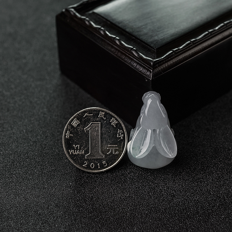 天然糯种飘花翡翠吊坠-红掌柜