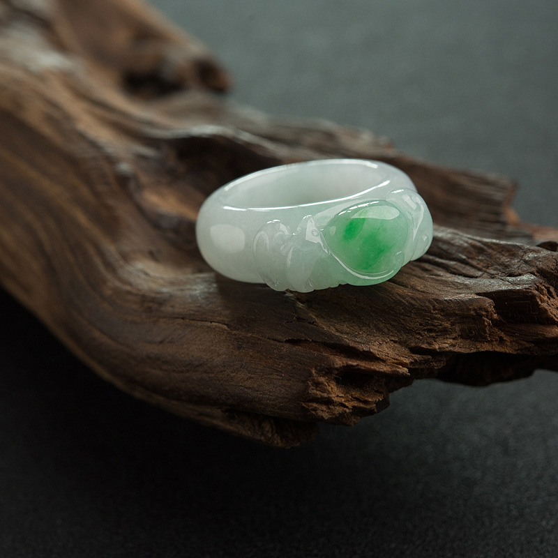 缅甸翡翠戒指-红掌柜