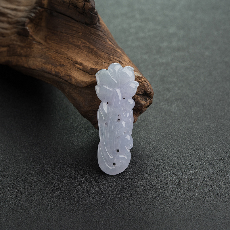 糯种春带彩翡翠连生贵子吊坠-红掌柜