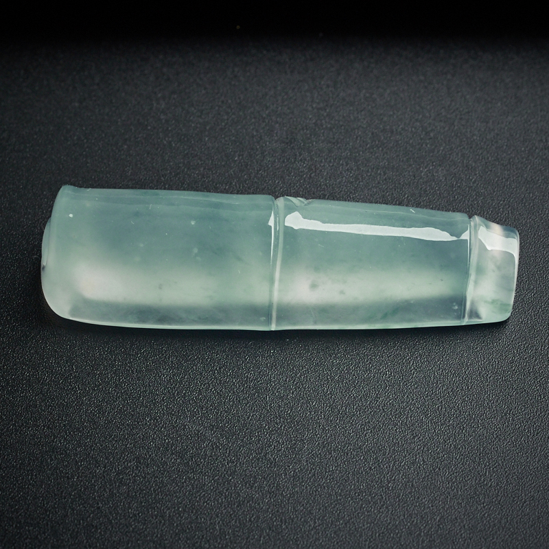 冰糯种蓝底飘花翡翠竹节-红掌柜珠宝