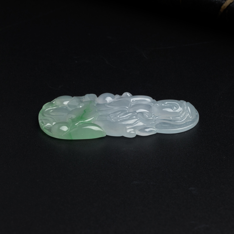 冰糯种飘绿翡翠观音吊坠 - 红掌柜珠宝