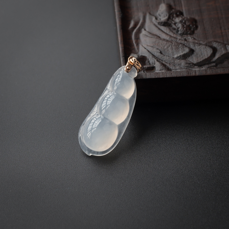 翡翠福豆吊坠-红掌柜