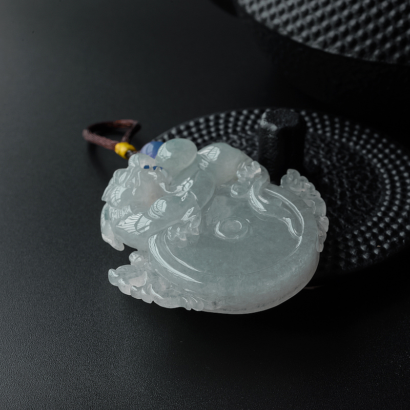冰糯种翡翠貔貅平安扣-红掌柜