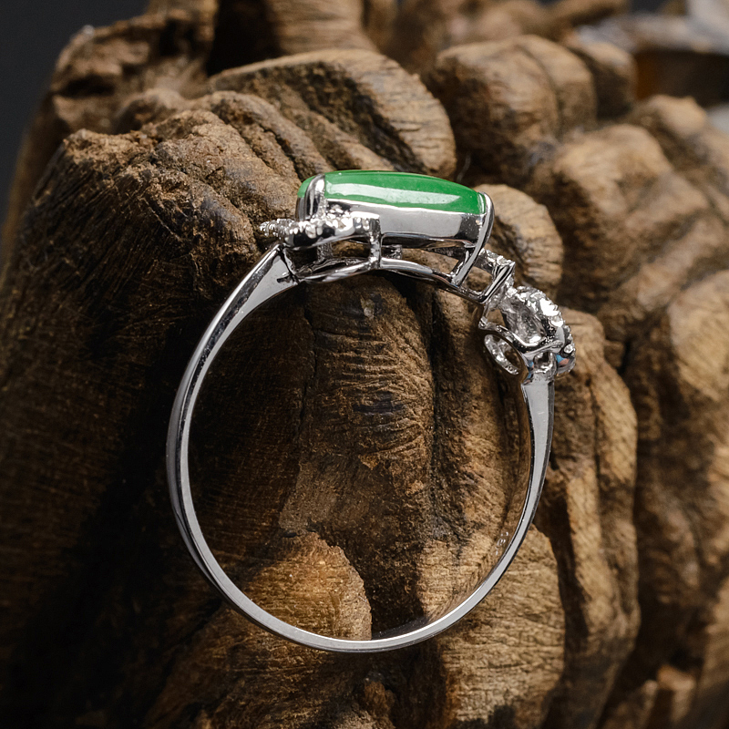 冰糯种翡翠戒指-红掌柜珠宝