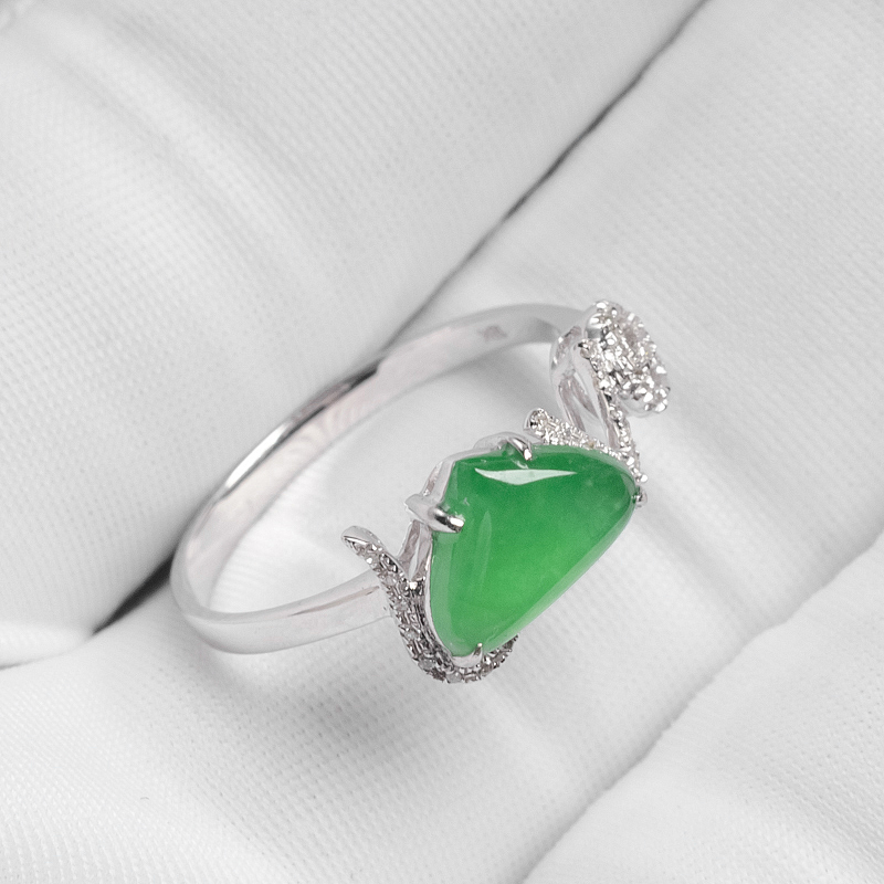 冰糯种翡翠-红掌柜珠宝