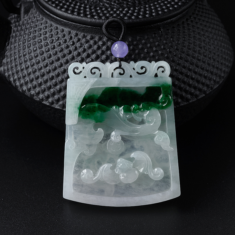 翡翠仿古龙牌-红掌柜