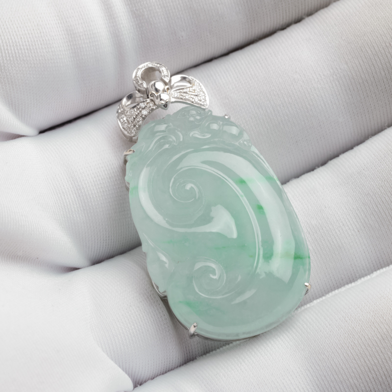 翡翠如意吊坠 - 红掌柜