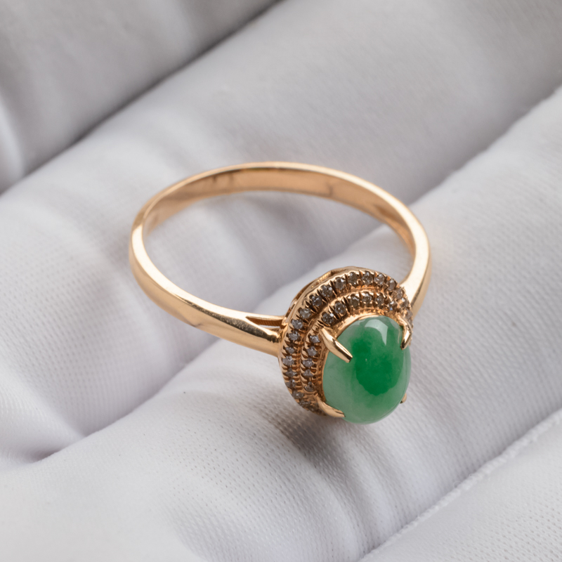 苹果绿翡翠戒指 - 红掌柜