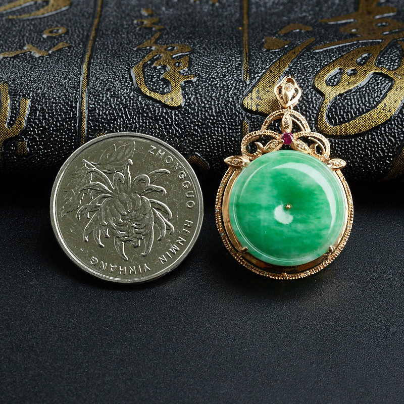 翡翠平安扣吊坠-红掌柜