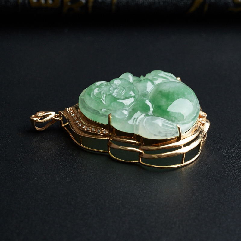 翡翠坐佛吊坠-红掌柜