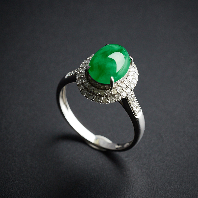 冰糯种花绿翡翠-红掌柜