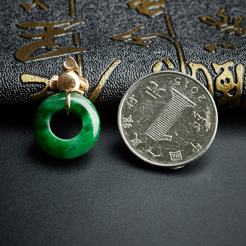 A货糯种花绿翡翠-红掌柜