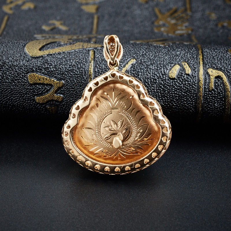 18K金糯种绿色翡翠吊坠 - 红掌柜