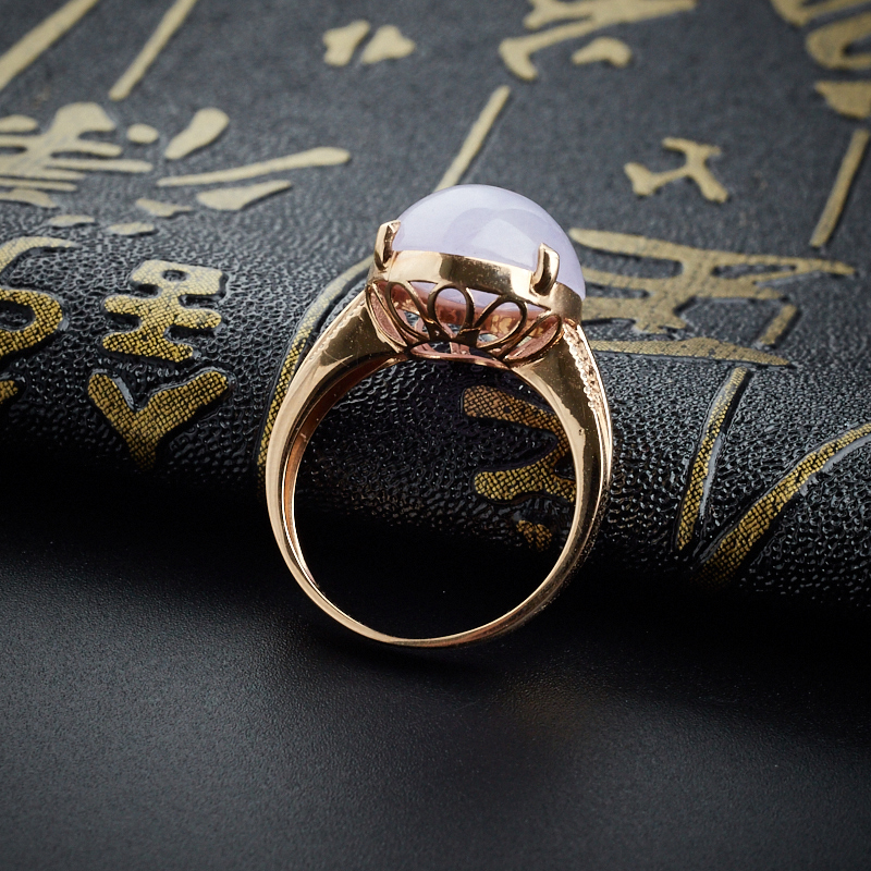 糯种紫罗兰翡翠戒指 - 红掌柜